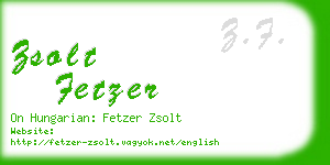 zsolt fetzer business card